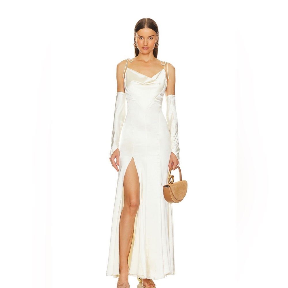 Cult Gaia Cream Satin Dress - Nassia Gown